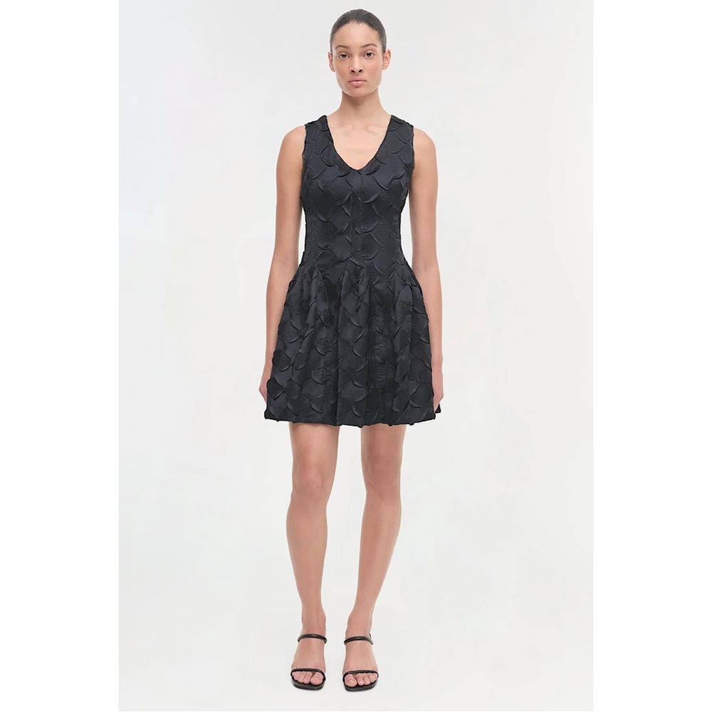 Simkhai Sabine Pleated Dress Black 6‎